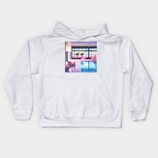 a e s t h e t i c  p o o l ^ low res ed Kids Hoodie